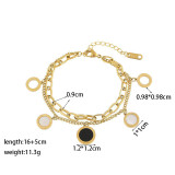 Joyería de acero de titanio para mujer, diseño de moda.