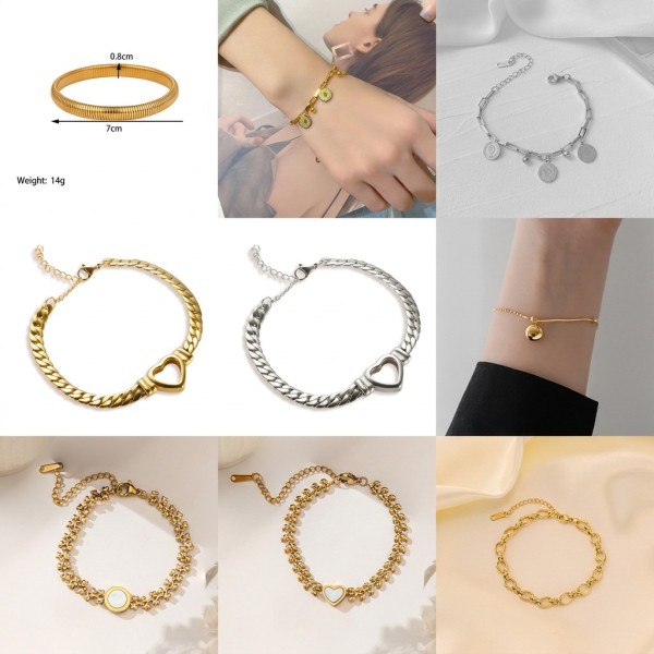 Joyería de acero de titanio para mujer, diseño de moda.