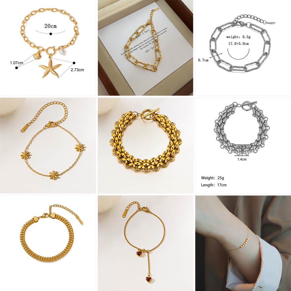 Joyería de acero de titanio para mujer, diseño de moda.