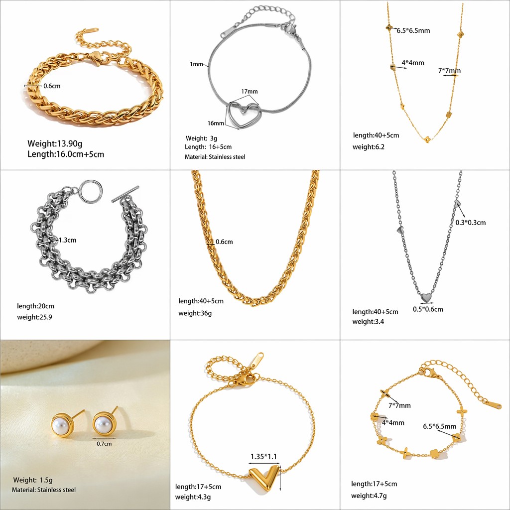 Joyería de acero de titanio para mujer, diseño de moda.