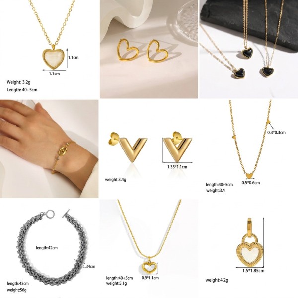 Joyería de acero de titanio para mujer, diseño de moda.