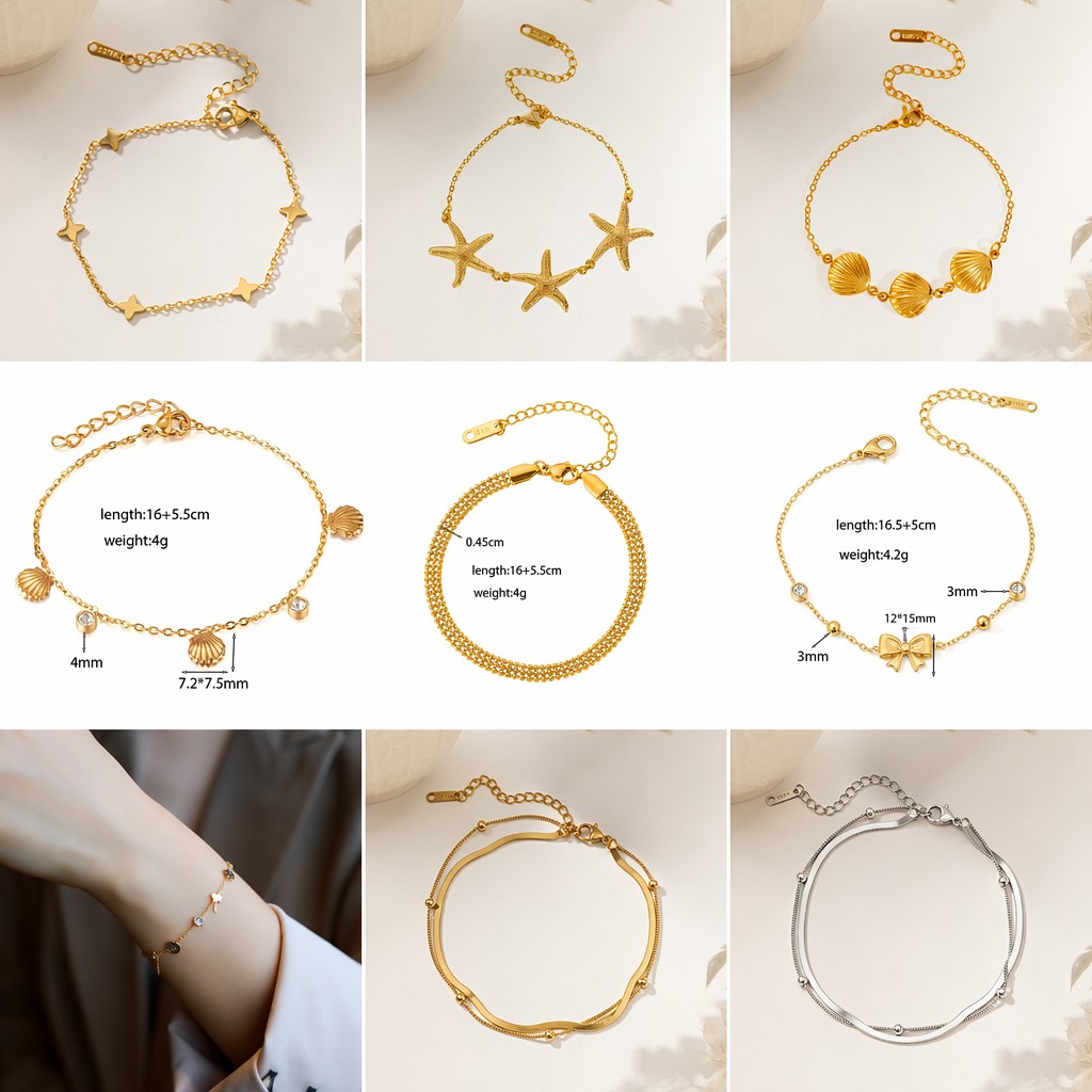 Joyería de acero de titanio para mujer, diseño de moda.