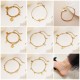 Tobillera de acero de titanio de oro de 18K para mujer, dise?o de nicho de lujo, no se decolora, joyería de pie de alta gama, novedad de 2026.