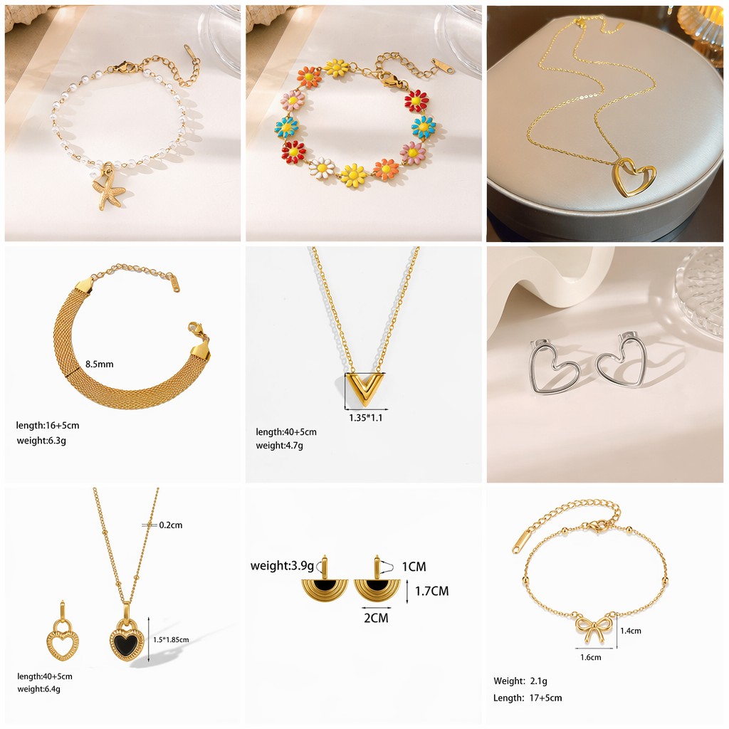 Joyería de acero de titanio para mujer, diseño de moda.