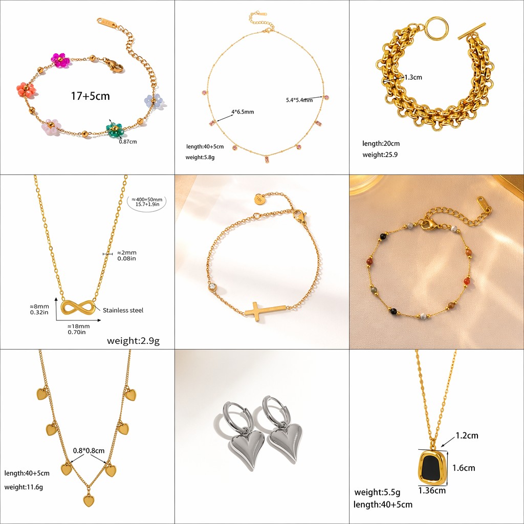 Joyería de acero de titanio para mujer, diseño de moda.