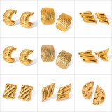 Juego de pendientes y aretes de lujo, accesorios versátiles, pendientes de titanio de corazón y perla, joyería geométrica.