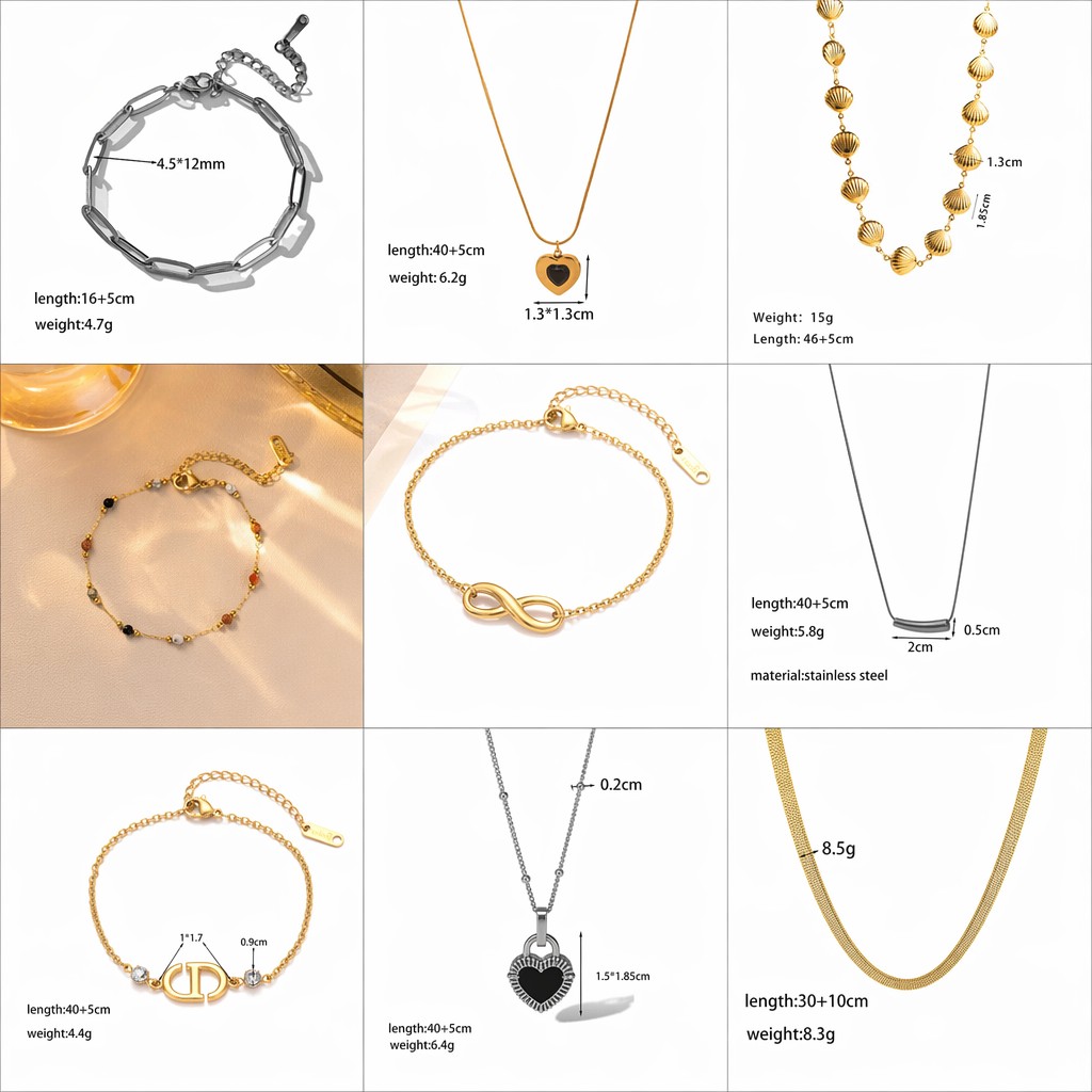 Joyería de acero de titanio para mujer, diseño de moda.