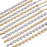 Pulseras Apilables de Acero Inoxidable Estilo Cadena de Tenis para Mujer