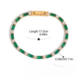Pulseras Apilables de Acero Inoxidable Estilo Cadena de Tenis para Mujer