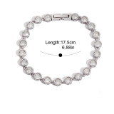 Pulseras Apilables de Acero Inoxidable Estilo Cadena de Tenis para Mujer