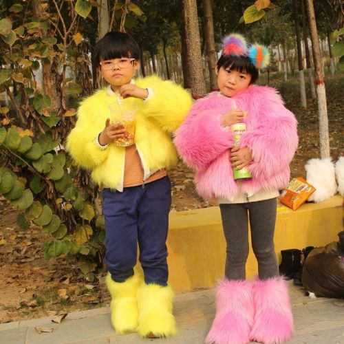 Fur Coat and Fur boots