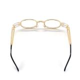 Oval Sunglasses Hip Hop Retro Round Sun Shades Women Vintage Steampunk Sun glasses Men Clear lens Rhinestone Oculos UV400