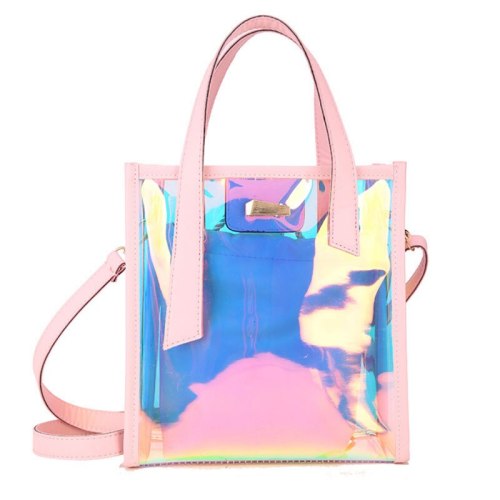 Holographic Laser Messenger Bags Jelly Rainbow Hologram Transparent Handbag for Women Composite Bag Ladies Shoulder Bag