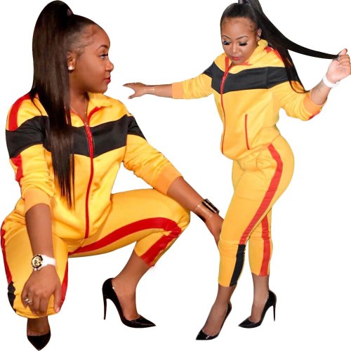 2020 Dashiki African Clothes Fashion sexy stitching zip hoodie pencil pantsuit two-piece sportswear African Ensemble S3493