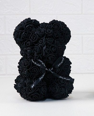 25CM Mini Rose Bear Gift Box Teddy Bear Artificial Flower Bear For Valentine's Day Girlfriend's