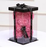 25CM Mini Rose Bear and 40CM Gift Box Teddy Bear Artificial Flower Bear For Valentine's Day Girlfriend's Gift Wedding Decorative