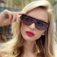 2020 New Brand Sunglasses Women Luxury Designer Comb Style Funny Hippie decoration Sun Glasses Black Red Flat Top Big Shades Men
