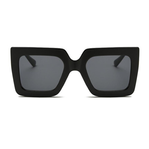 Bright Black Square Sunglasses Oversized Women Shades Vintage Designer Big Frame Sun Glasses Men Gafas Oculos UV400