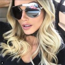 Oversized Round Fashion Sunglasses Brand Designer 2020 Luxury Mirror Sun glasses Men Shades For Women Vintage glasses UV400
