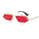 2020 luxury Cat Eye Sunglasses For Women Glasses Ladies New Fashion triangle metal Frame Trend Female clear red blue Glasses