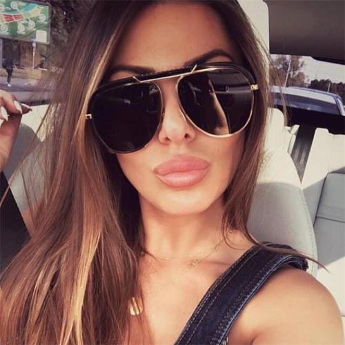 Newest Designer Oversized Sunglasses Luxury Brand Shades For Women Trendy Summer Glasses Vintage Retro Sun Glasses Mirror