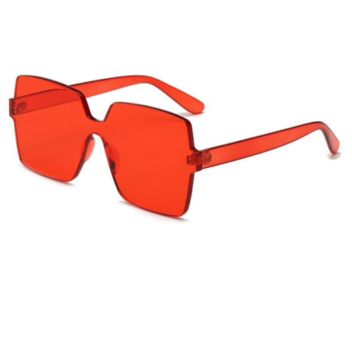 clear sunglasses  women Square Rimless sunglasses woman sunglasses  brand designers red yellow luxury shades for women UV400