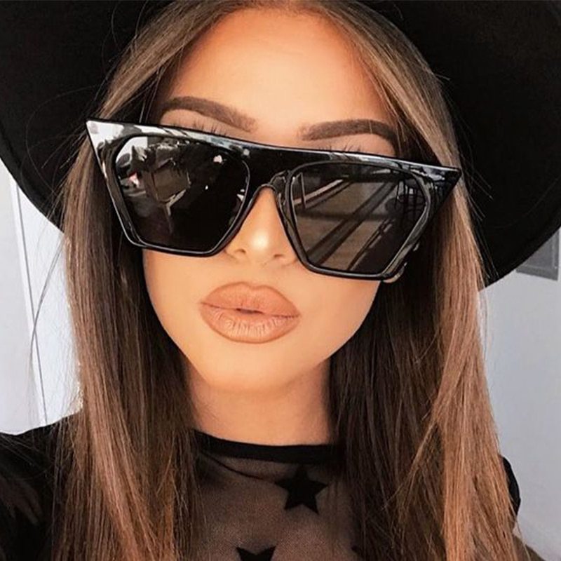 Sexy Square Black Womens Sunglasses Vintage Shade