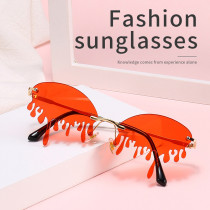 New Fashion Trend Funny Sunglasses Women Brand Design Net Red Stage Show Hundred Towers Tears Sunglasses UV400 очки O507