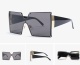 46471 Steam Punk Rivet Retro Square Sunglasses Men Women One Lenses Shades UV400 Vintage Glasses