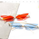 Rimless Steampunk Sunglasses Women Luxury Brand Designer Sunglasses Men Retro Vintage Sunglasses Eyewear Frameless UV400
