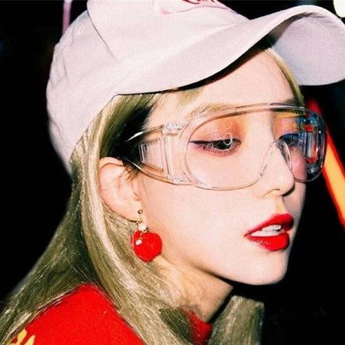 Transparent One Piece Oversized Glasses Women Men Brand Designer Dust-Proof Eyeglasses Fashion Anti-Wind Driving Glasses Frame