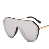 2020 Fashion F Watermark Sunglasses Women Men One-piece Female Personality Colorful Wild Sun Glasses
