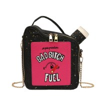 Fashion Creativity Embroidery Letters Chain Crossbody Bags Women Barrels Of Gasoline Shape Cute Shoulder Bags For Ladies Girls