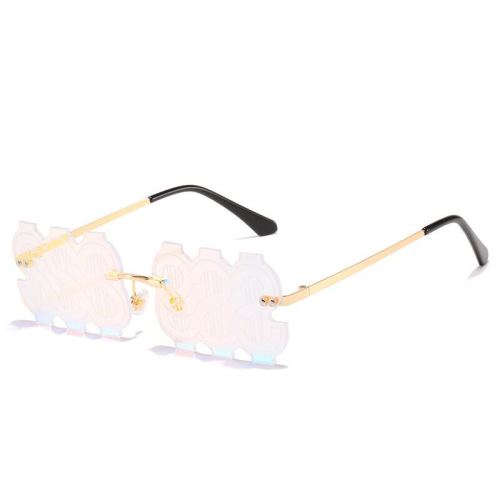 Frameless Funny Sunglasses Party Men Women Fashion Shades UV400 Vintage Glasses