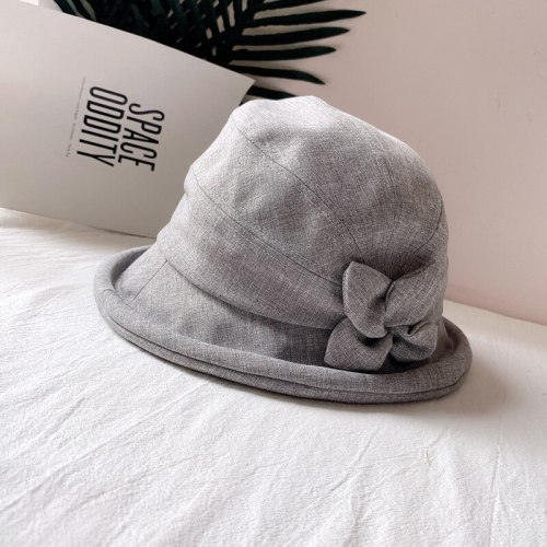 Retro Style Cotton Women Summer Hat Collapsible Soft Chemo Hat Flower Wide Brim Sun Hat Cap Autumn Lady Church Cloche Bucket Hat