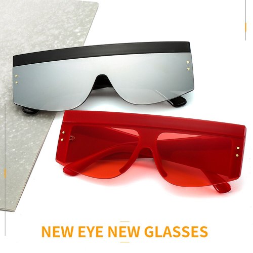 2020 New Fashion Oversized Sunglasses Women Men Vintage Brand Design Half Frame Sun Glasses Ladies Red Oculos De Sol