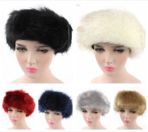 Luxury Brand Russian Cossack Style Faux Fox Fur Headband for Women Hair Band Femme Winter Earwarmer Earmuff Hat Ski