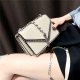 British Fashion Simple Small Square bag Women's Designer Handbag 2020 High-quality PU leather Rivet Tassel Chain Shoulder bags