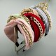 Promotional New Fashion Chain Knot Headband Solid Plain Color Hairband Wide Cross Hair Band Headwear Hair Accessories for Women
