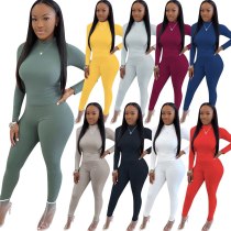 2020 Fall Hot sale cute casual pit stripe two-piece suit