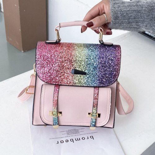 Fashion Mini PU Leather Backpack Women Designer Bag Travel Luxury Sequins Small Back Pack Purses Girls Cute Mochilas Para Mujer
