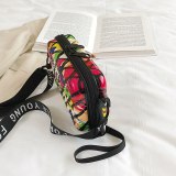 Sweet Girls Candy Colors Casual Small Crossbody Bags for Women 2020 Summer Graffiti Rainbow Pattern Clutch Purse Shoulder Bag