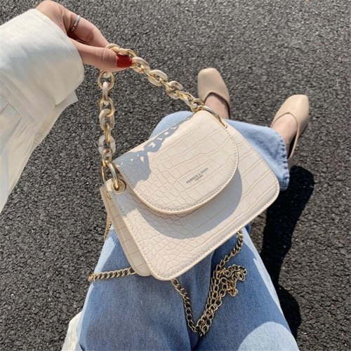 Mini Stone Pattern Hand Bags female Luxury Leather Handbags Women Trend Chains Shoulder Bags Small Crossbady Bags for Women 2020
