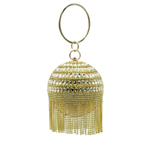 2021 Hottest Luxury Party Wedding Luxury crystal dinner bag tassel diamond tassel clutch bag round ball