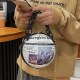 Newspapers Modeling Day Clutch Bags Letter Circle Bag Casual Shoulder Bag Purse Crossbody Bags Creative Funny Purses Handbags