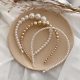 3PCS/Set New Women Elegant Full Pearls Headband for Women Big Size popular Hairbands Lady Hair Accessories  Headdress