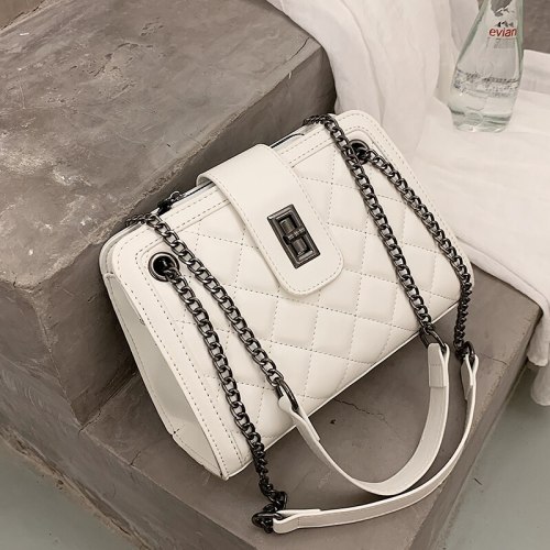 Lattice Square Tote bag 2020 Fashion New High quality PU Leather Women's Designer Handbag Chain Shoulder Messenger Bag