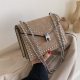 Retro Fashion Female Rivet bag 2019 New High Quality Matte PU Leather Women's Designer Handbag Lock Chain Shoulder Messenger bag