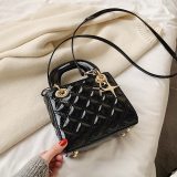 Elegant Female Plaid Tote bag 2020 New High Quality Patent Leather Women's Designer Handbag Portable Shoulder Messenger Bag