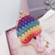 Transparent Beaded Shell Bag 2021 Summer New High-Quality PVC Women's Designer Handbag Chain Shoulder Messenger Bag Travel Bag